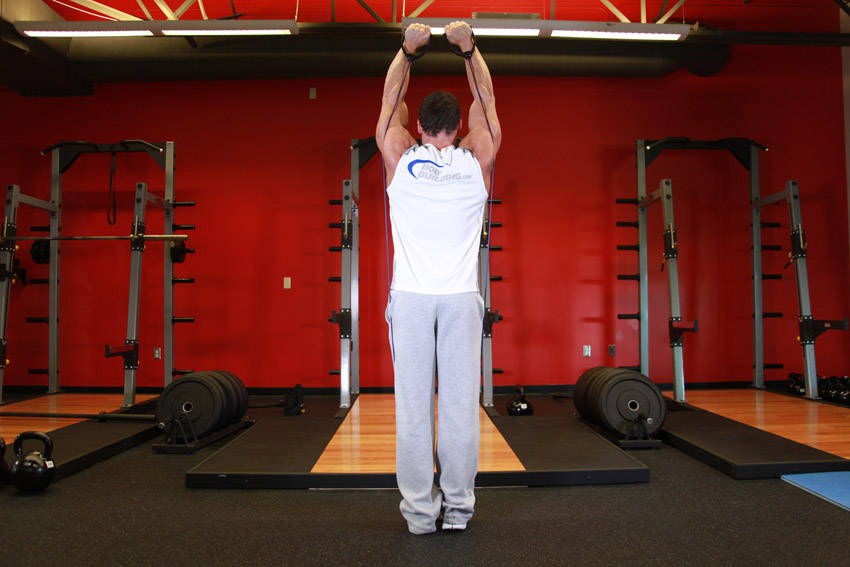 Band Overhead Press - Finish position