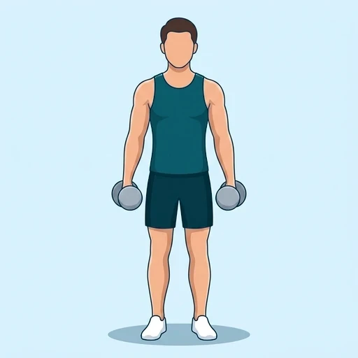 Dumbbell Lateral Raises - Start position