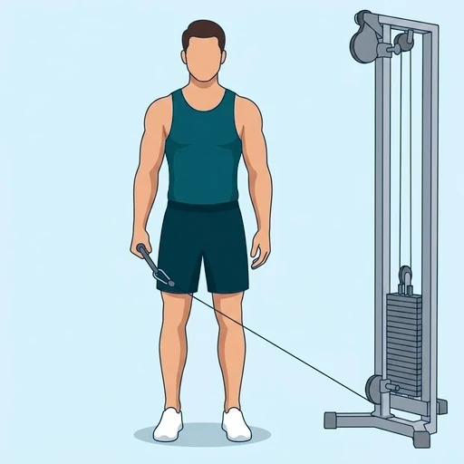 Cable Lateral Raises - Start position