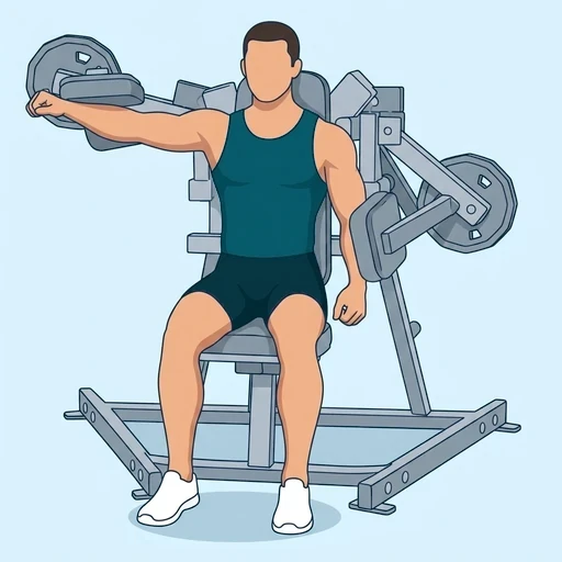 One-Arm Plate-Loaded Lateral Raise - Finish position