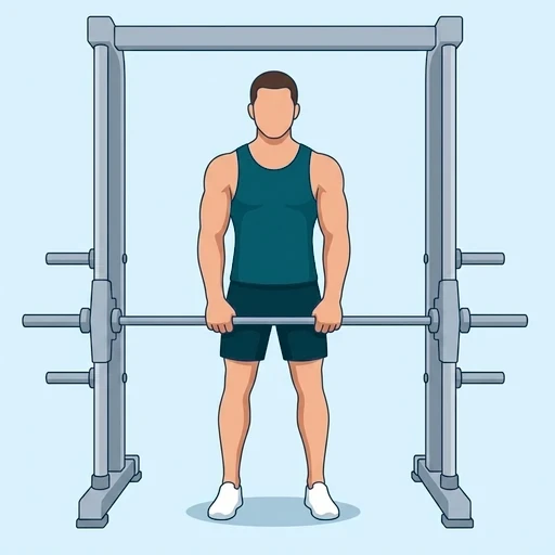 Smith Machine Upright Row - Start position
