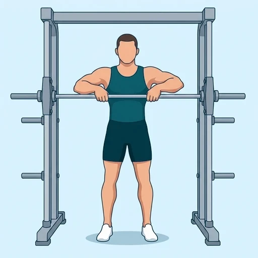 Smith Machine Upright Row - Finish position