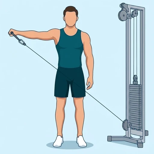 Cable Lateral Raises - Finish position
