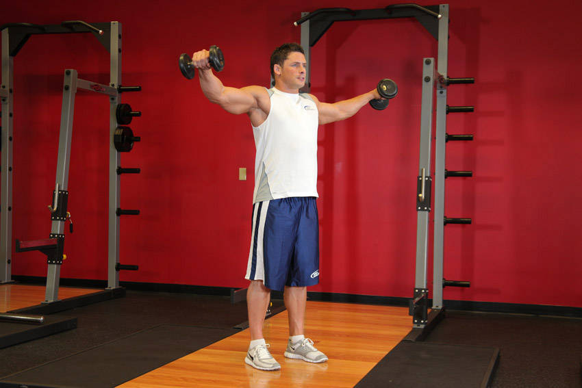 Machine Lateral Raises - Finish position