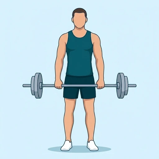 Barbell Upright Row - Start position