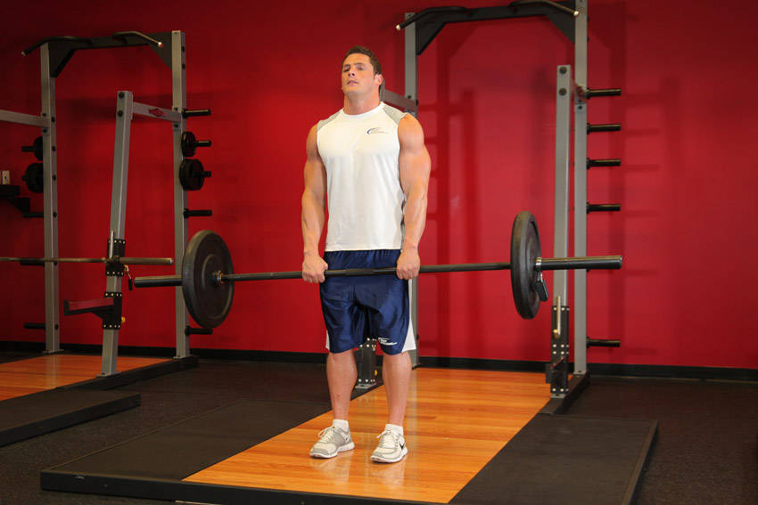 Barbell Upright Row - Finish position