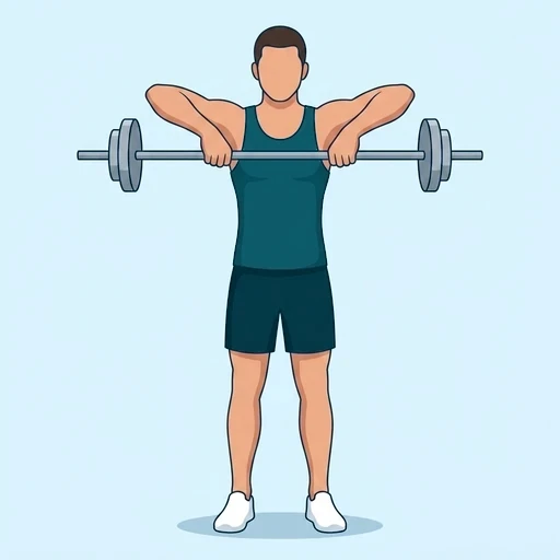 Barbell Upright Row - Finish position