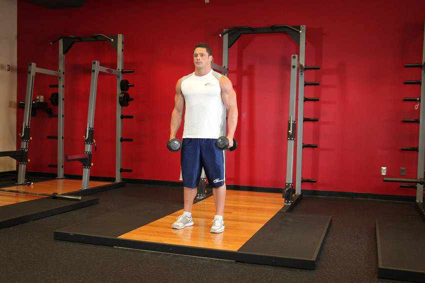 Plate Lateral Raise - Start position