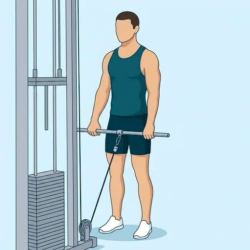 Cable Upright Row - Start position
