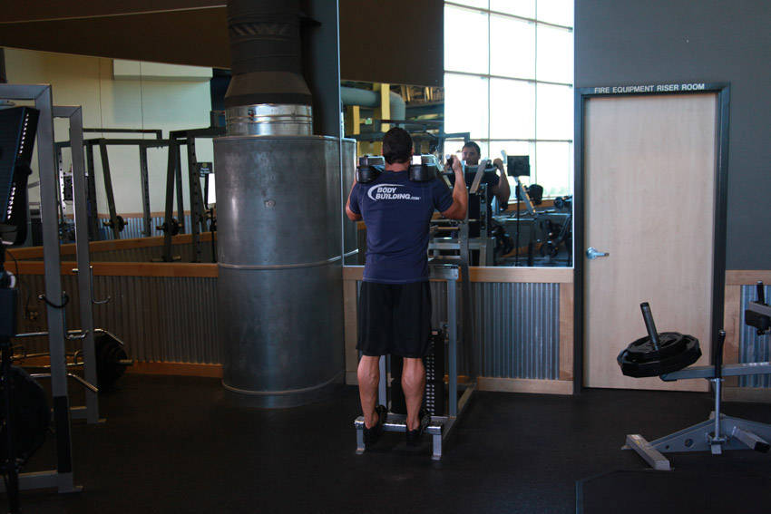 Standing Calf Raises - Start position