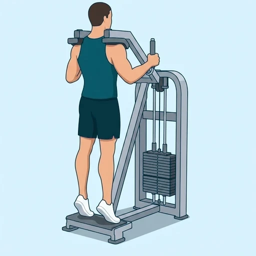 Standing Calf Raises - Finish position