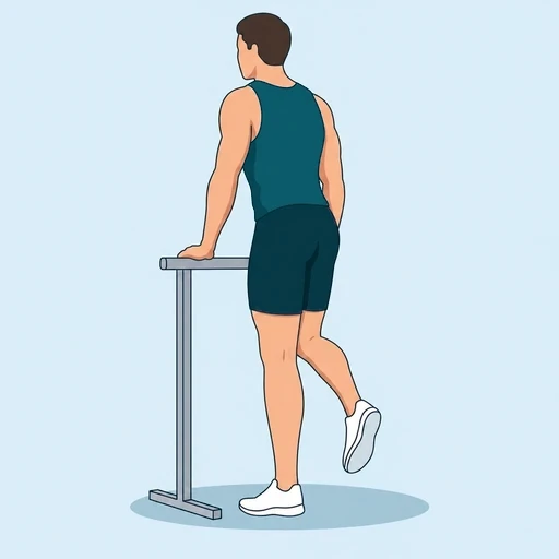 Single-Leg Calf Raises - Start position