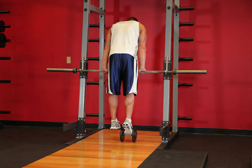 Single-Leg Calf Raises - Finish position