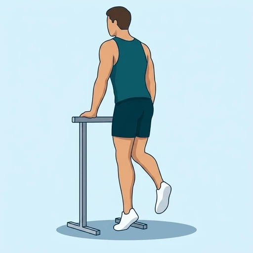 Single-Leg Calf Raises - Finish position