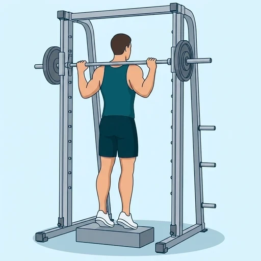 Smith Machine Calf Raises - Start position