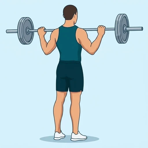 Barbell Calf Raises - Start position