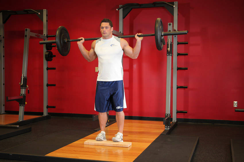 Barbell Calf Raises - Finish position