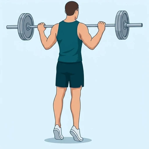 Barbell Calf Raises - Finish position