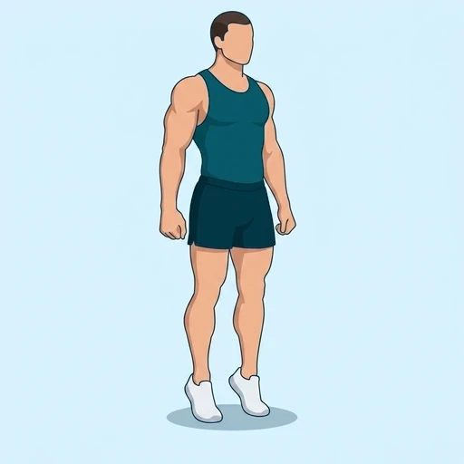 Bodyweight Calf Raises - Finish position