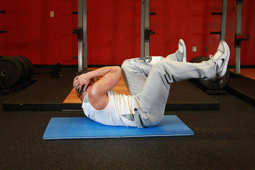 Bicycle Crunches - Finish position