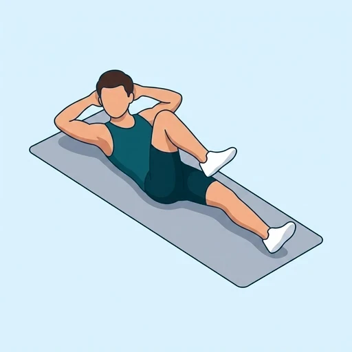 Bicycle Crunches - Finish position