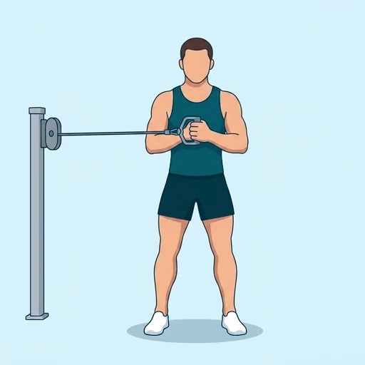 Cable Pallof Press - Start position