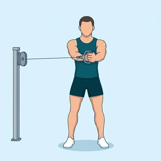 Cable Pallof Press - Finish position