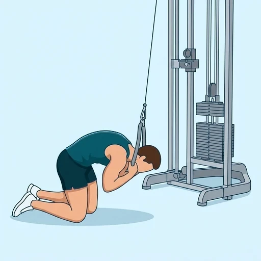 Cable Crunch - Finish position