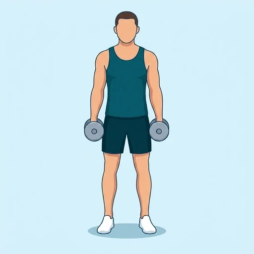 Dumbbell Side Bend - Start position