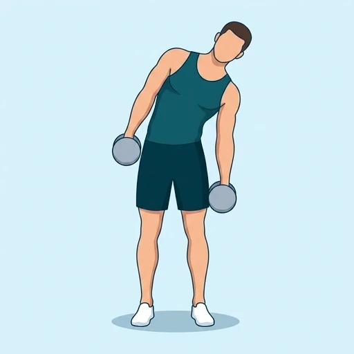 Dumbbell Side Bend - Finish position