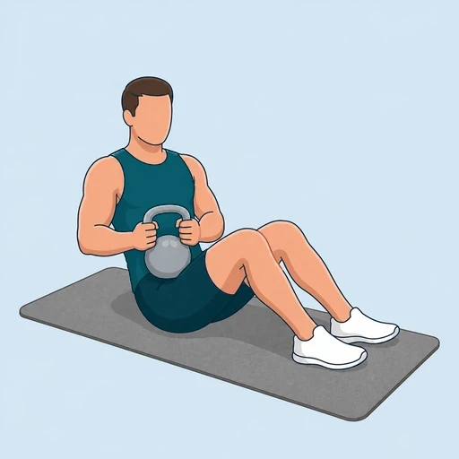 Kettlebell Russian Twist - Start position