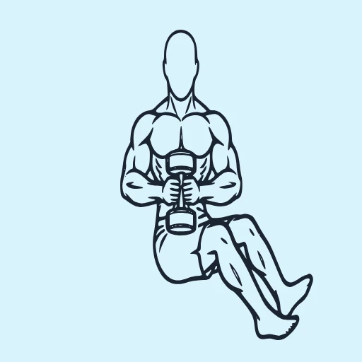 Dumbbell Russian Twist - Start position