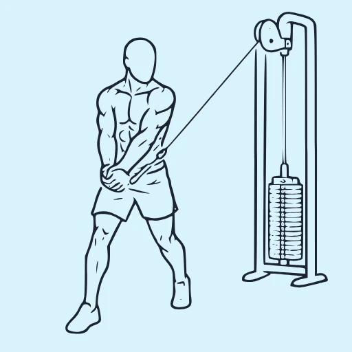 Cable Woodchop - Finish position