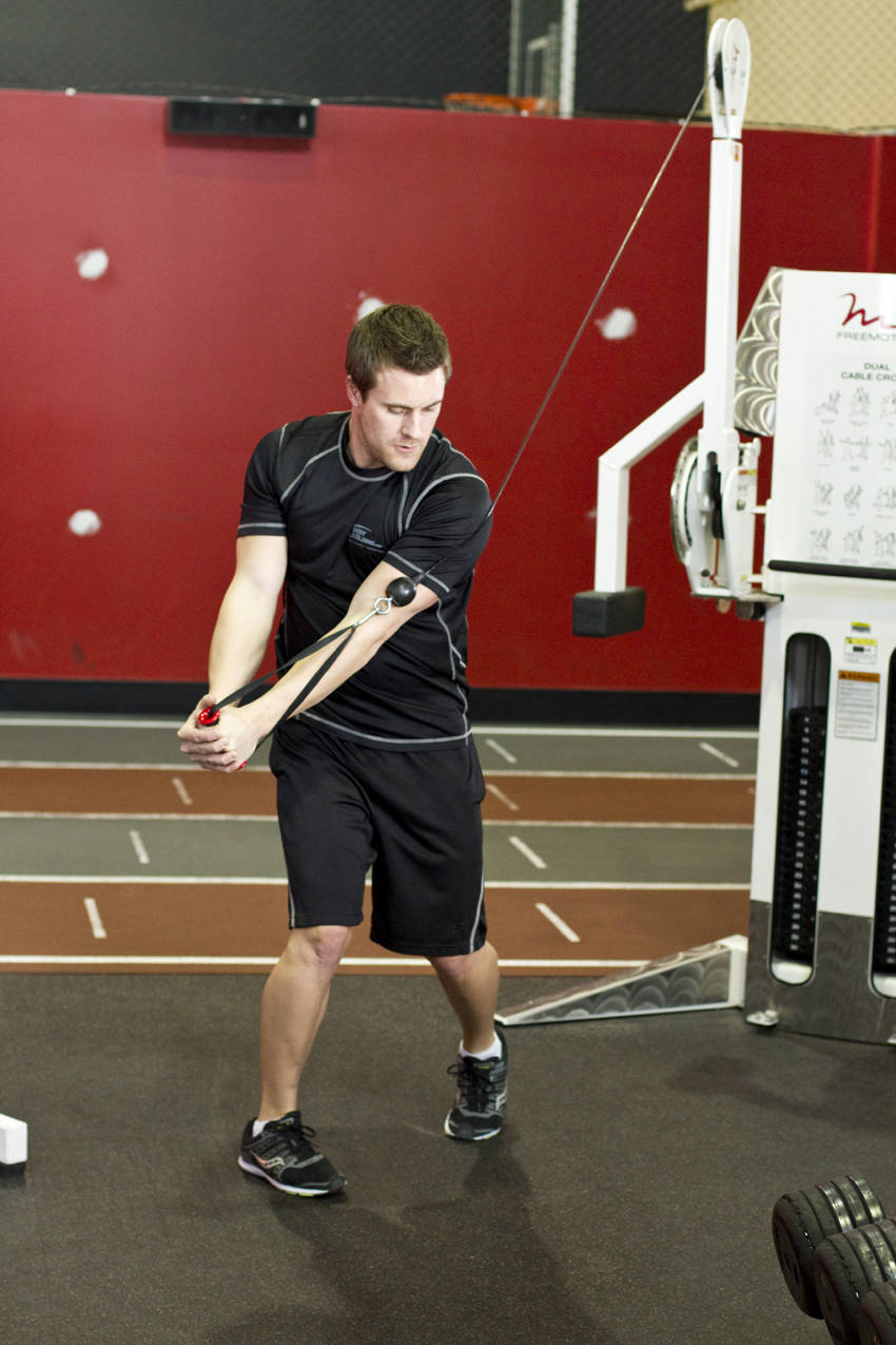 Cable Woodchop - Finish position