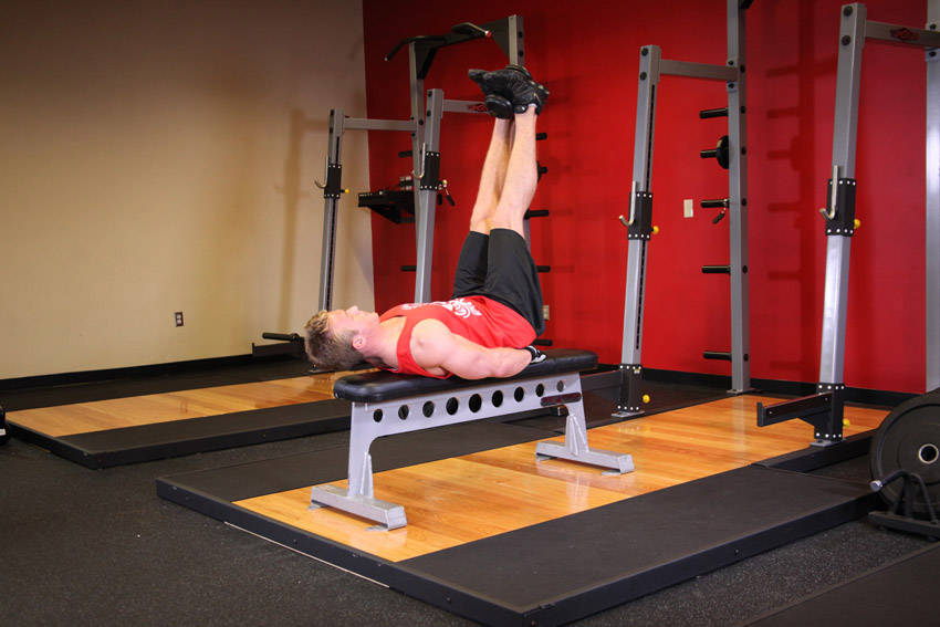 Lying Leg Raises - Finish position