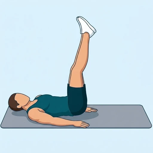 Lying Leg Raises - Finish position