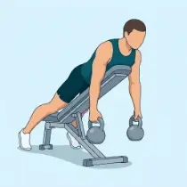 Chest-Supported Kettlebell Row